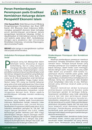 The Role of Women's Empowerment in Family Poverty Eradication in the Perspective of Islamic Economics