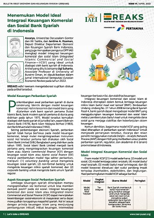 Finding the Ideal Model of Commercial and Social Financial Integration of Islamic Banks in Indonesia